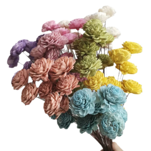 Yellow Sola Flower | Flower Size 4 CM